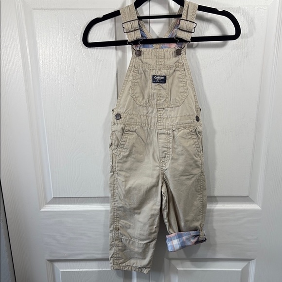 OshKosh B'gosh Tan Kids Overalls - Picture 1 of 7